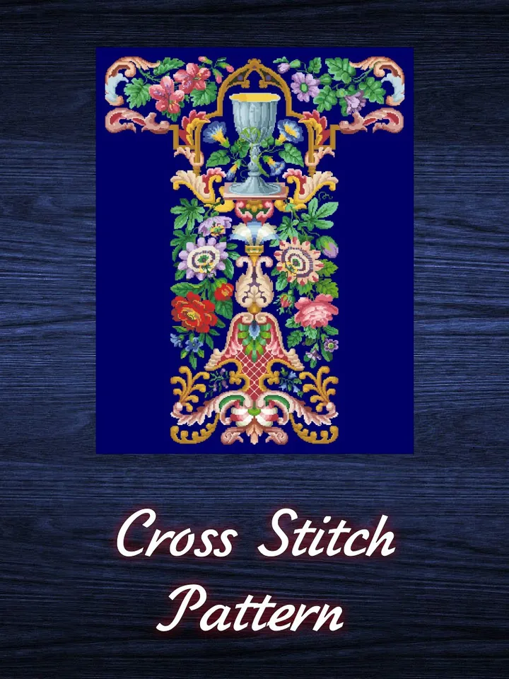 Antique Cross Stitch Pattern Counted Digital Download PDF