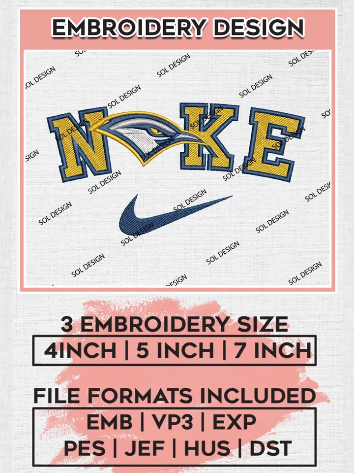 Nike Chattanooga Mocs Machine Embroidery Design, NCAA Chattanooga Mocs Embroidery Design files, NCAA Logo Embroidery Designs, NCAA Machine Embroidery Designs, Digital Download