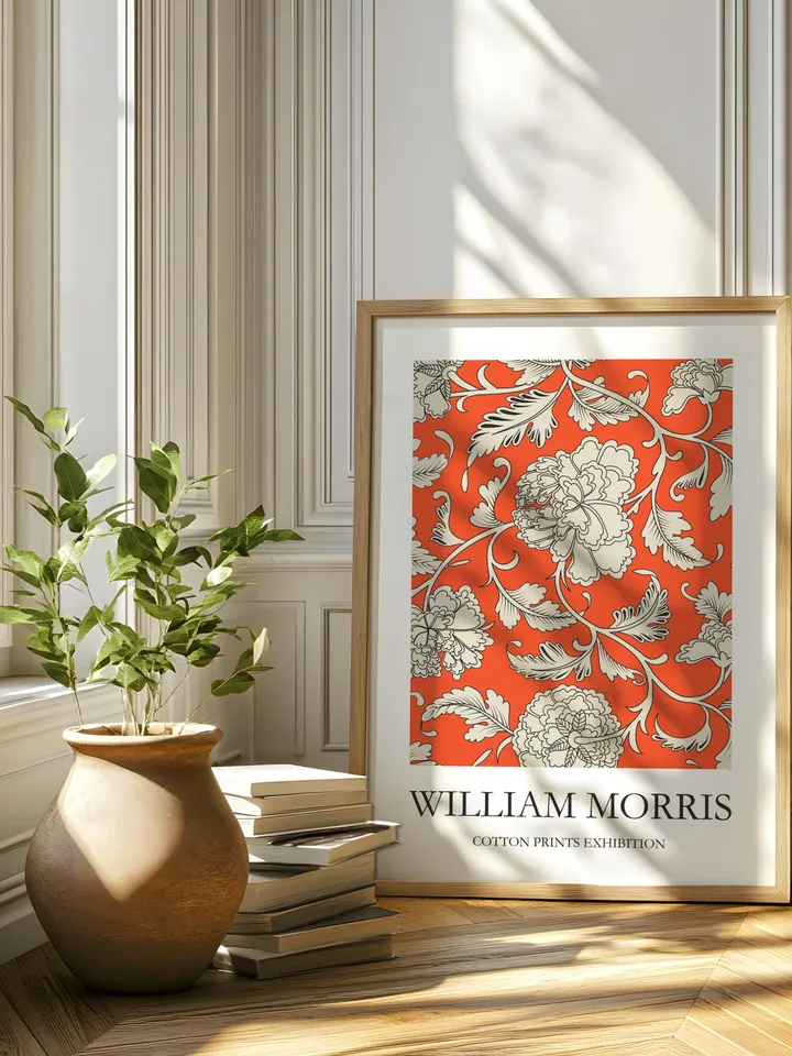 William Morris Inspired Digital Wall Art Vintage Textile Poster Museum Style Home Print Classic Interior Pattern Gift Decoration Download