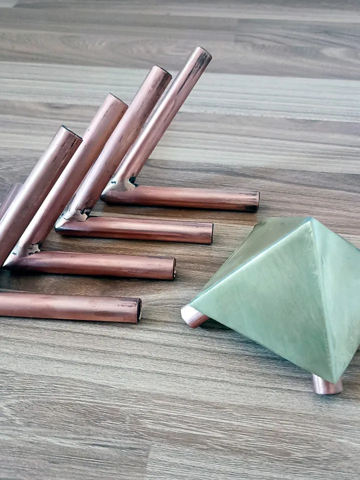 3/8 Inch outer diameter kit Gasu Copper Meditation copper Pyramid corner connector kit Only