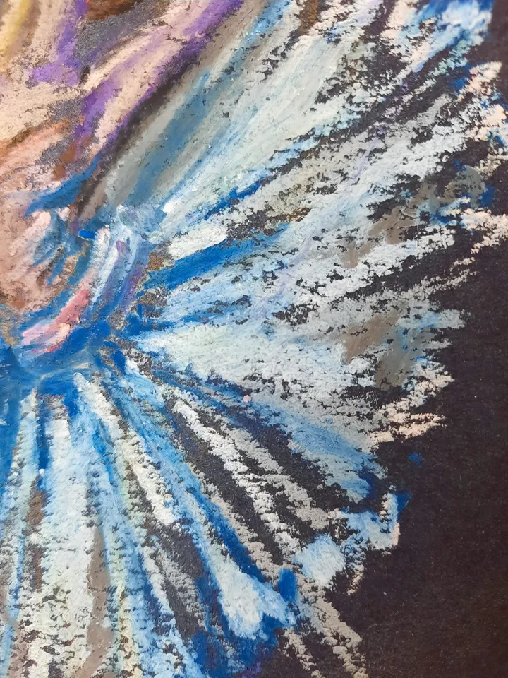 Ballerina painting Oil pastel painting Dancer painting