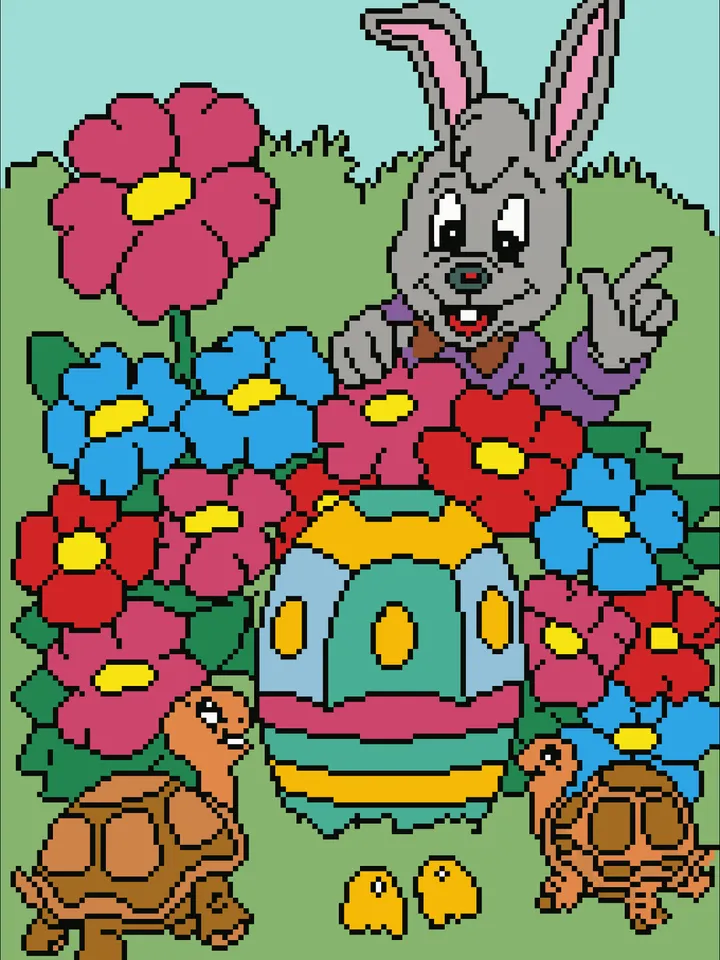 Cross Stitch Pattern Easter Egg Digital Download PDF