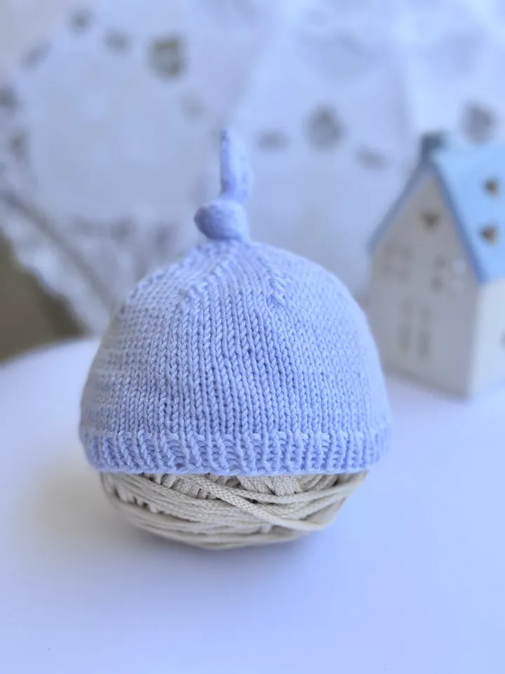 PDF Newborn SET Onesie, Booties, Hat with knot- Seamless Knitting Pattern – Comfort for Your Newborn with video ENG