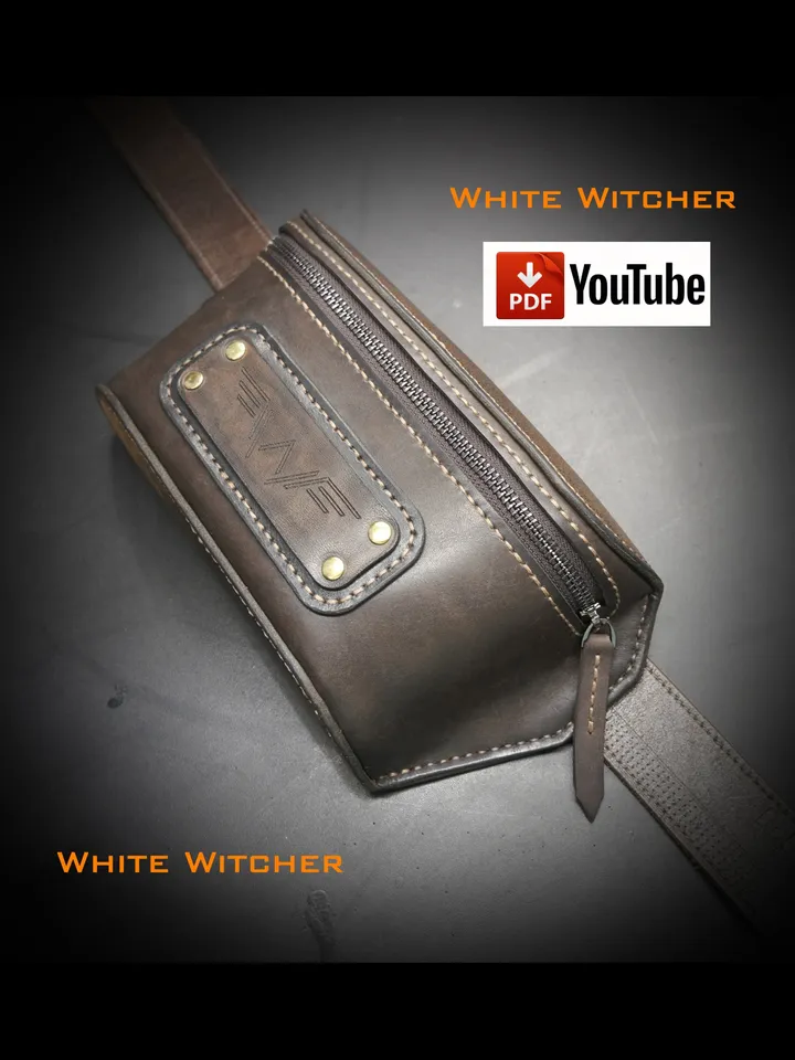 Waist bag - leather pattern / banana bag / fanny pack / bum bag.BG36