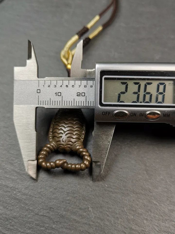 Gandhanra Handmade Tibetan Amulet,Scorpion Guru of Padmasambhava, Buddhist Scorpion Totem Pendant, Made of Thokcha,1.7&quot;