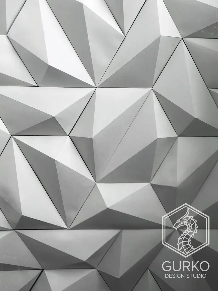 Parallelogram Tile Papercraft, Digital Template, PDF Download, Gurko, 3D Low Poly, Pepakura, DIY Origami Sculpture, Paper Decor