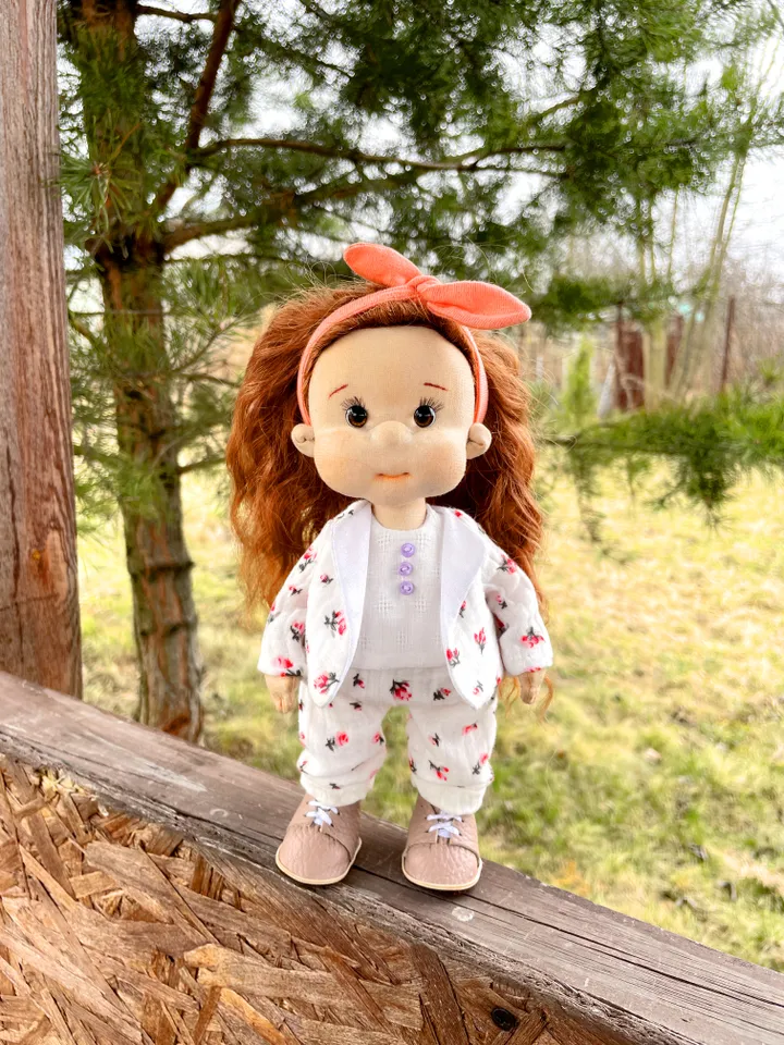 Art Doll Waldorf Doll Inspiration Handmade Textile Doll Birthday Gift for Girl