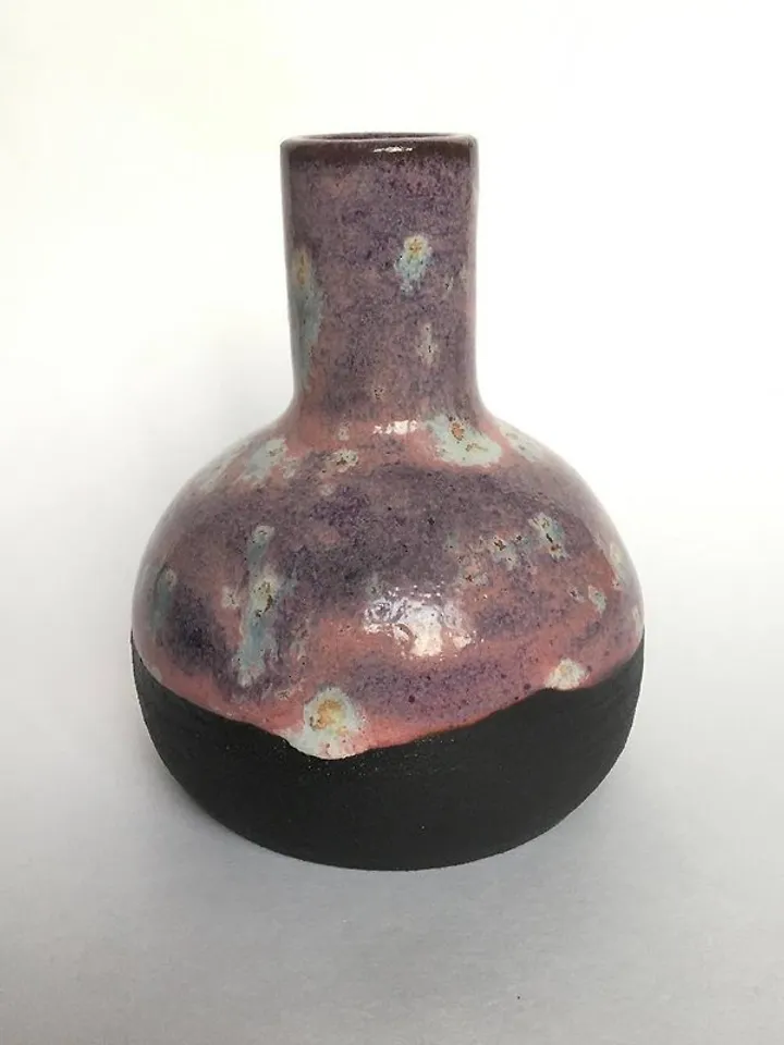 Small Black and Pink Galaxy Ceramic Vase