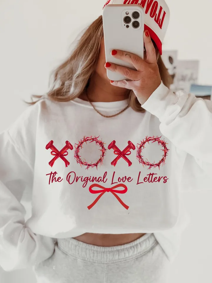 XOXO the original love letters png, Christian Valentines Png, Valentine Day Png, Valentine Bow Png, Christian Shirt, Jesus Valentine Png