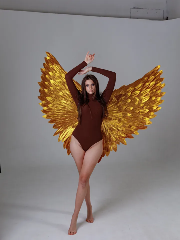 gold wings, angel wings, wedding wings, gold glitter wings, glitter wings, costume wings