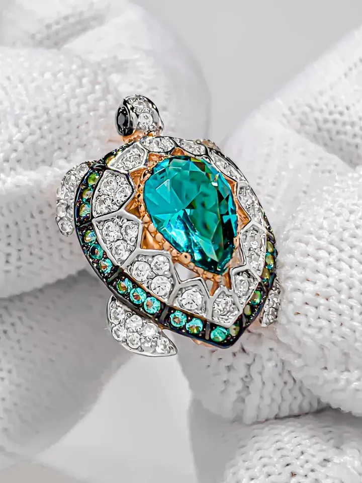 Earrings Silver gold plated 925 assay value with paraiba