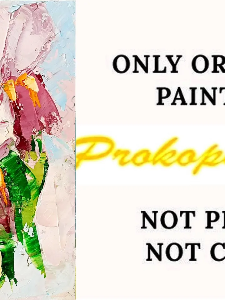 Iris original oil painting Flowers art. Original art Small painting Iris wall art Pink Iris artwork Floral wall decor Mini art 7x5 in