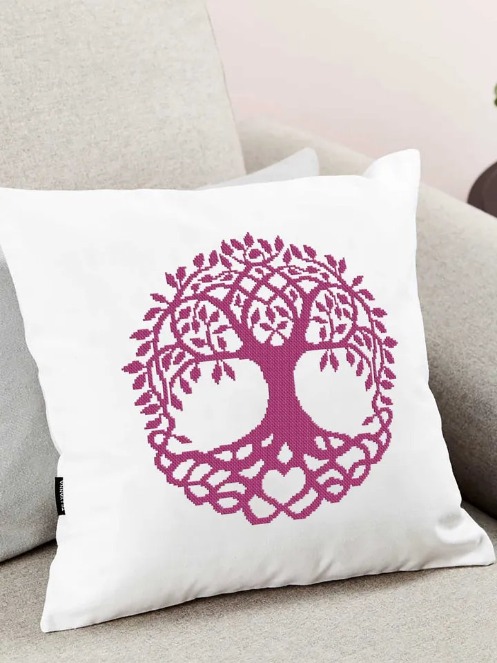 Celtic Tree of life cross stitch pattern download PDF Modern mandala cross stitch chart, Tree embroidery PDF Monochrome beginner stitch #M29