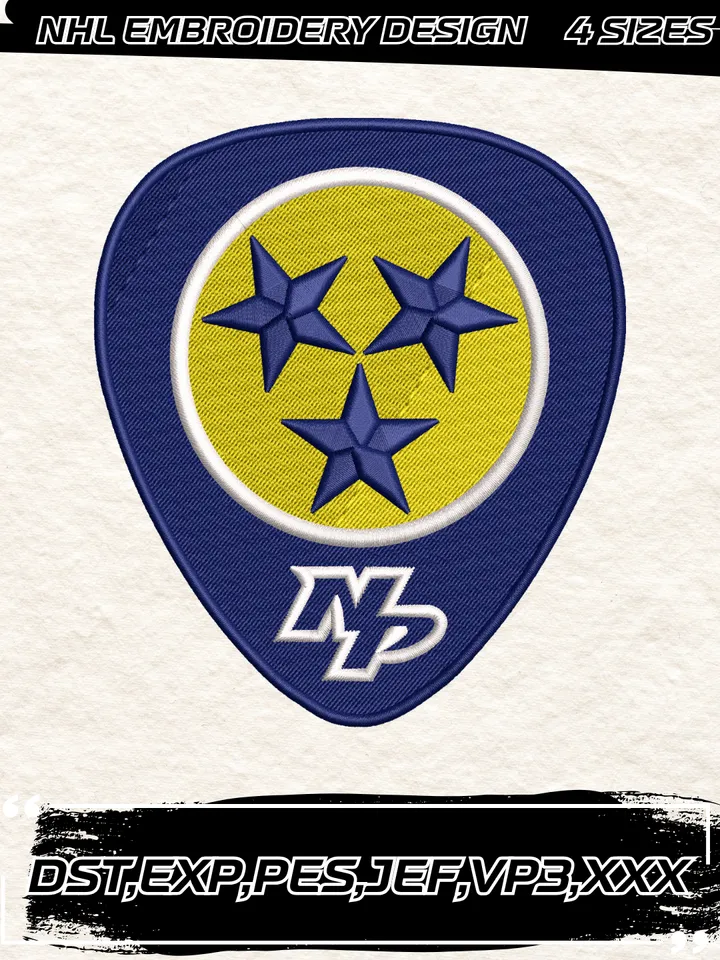 Nashville Predators Alternate Logo Embroidery Designs,NHL Logo Embroidery Files, Machine Embroidery Design File, 4 Sizes,Digital Download