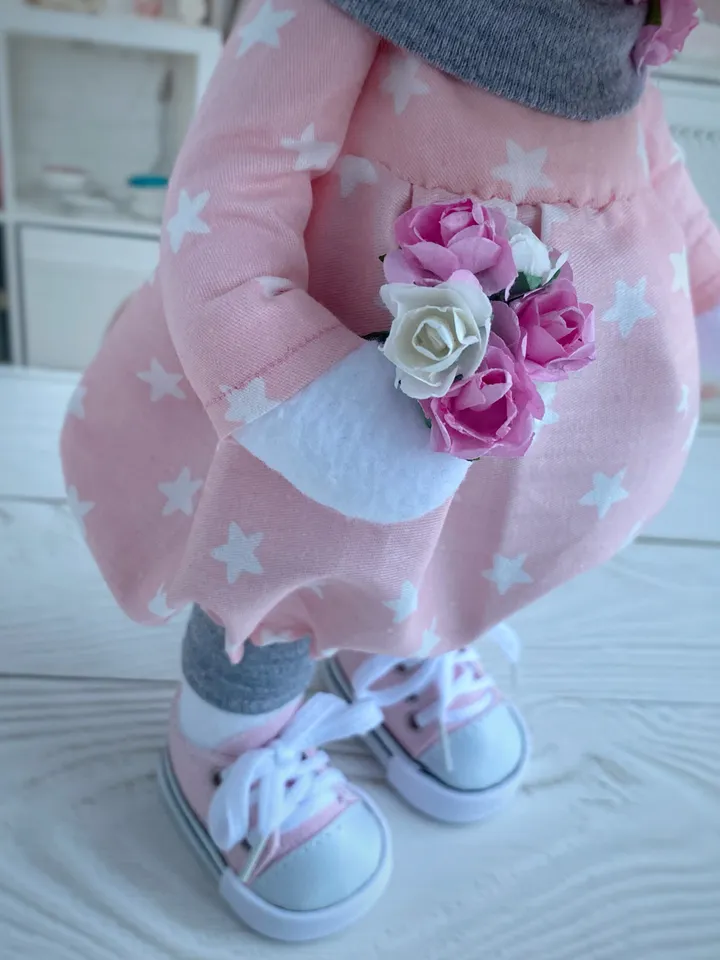 Sheep doll sewing pattern, DIY doll tutorial, Doll body making, DIY soft doll, Rag doll pattern.