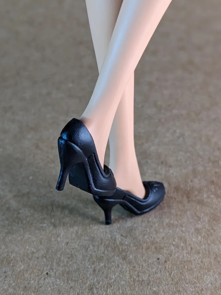 Black High Heel Shoes for 1/6 scale female dolls