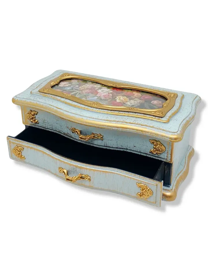 Musical jewelry box, Chest of drawers with ballerina