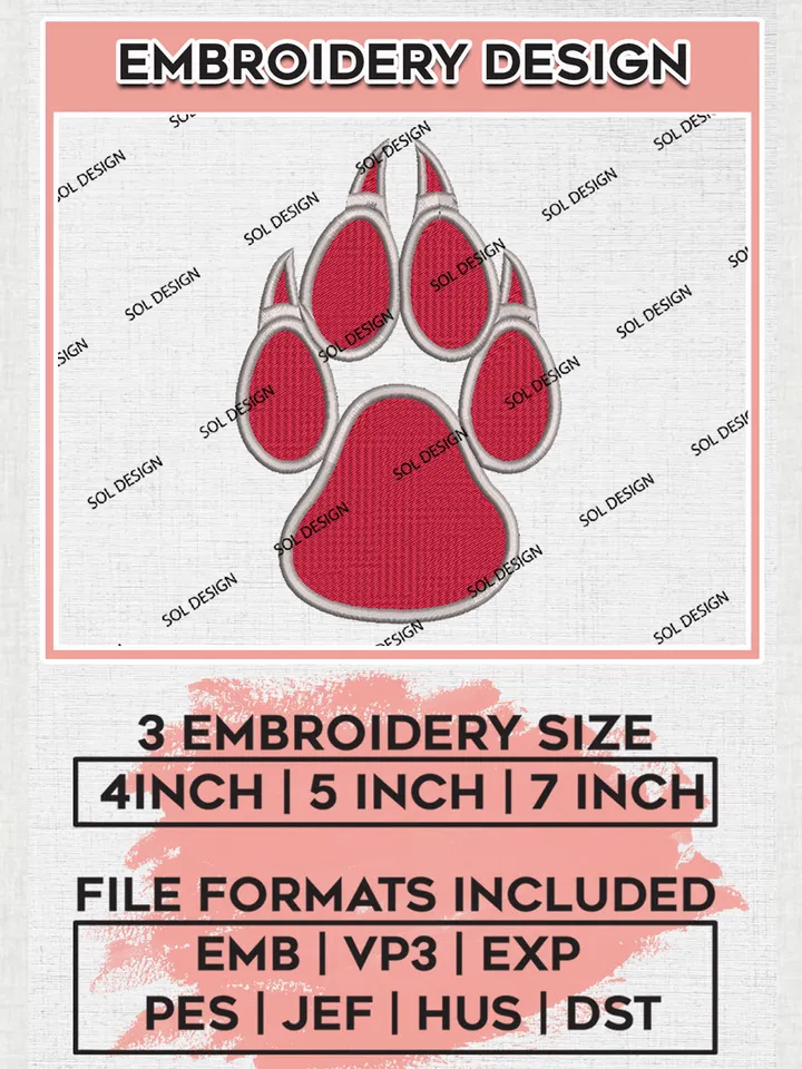 NCAA New Mexico Lobos Team Footprint Logo embroidery designs, NCAA New Mexico Lobos Logo Machine embroidery files, NCAA Team Logo embroidery designs, NCAA Game Day Machine embroidery designs, Digital Download