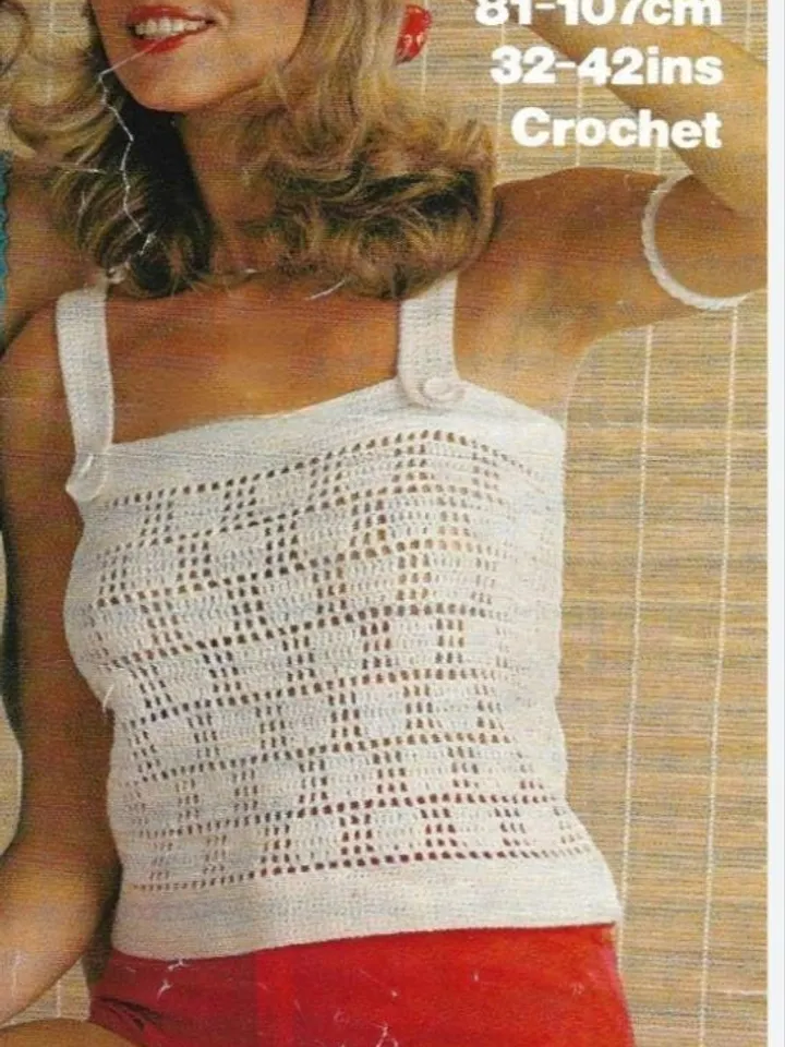 Top crochet pattern pdf, T-shirt crochet pattern women ladies summer top pdf instant download