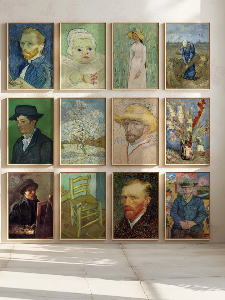 1000+ Van Gogh Wall Art Set, Famous Painting Prints, Starry Night, Sunflowers, Digital Download Posters, Home Decor Art Bundle, Gallery Set