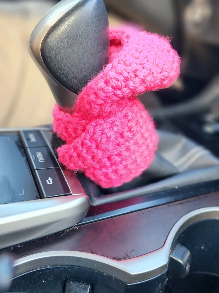 Pink Guard Hoodie Gear Shift Cover Crochet Pattern for Beginners, St Valentine Gift