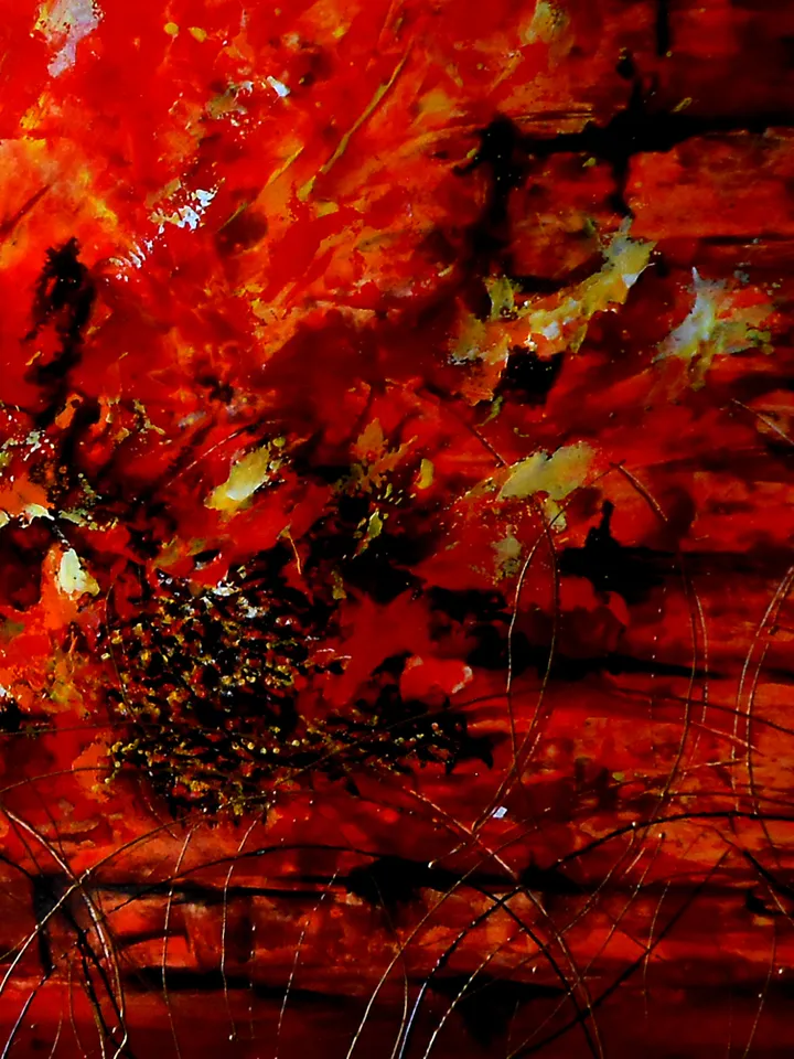 Abstract original painting, Painting fire, Abstract acrylic painting