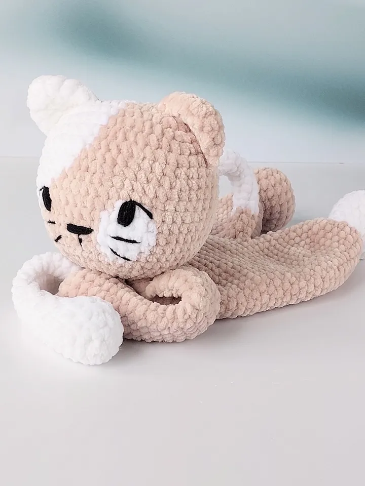 Comforter cat, Kitten lovey, Crochet doll snuggler, Pattern baby doll, Amigurumi pattern, Crochet cat pattern, tutorial.