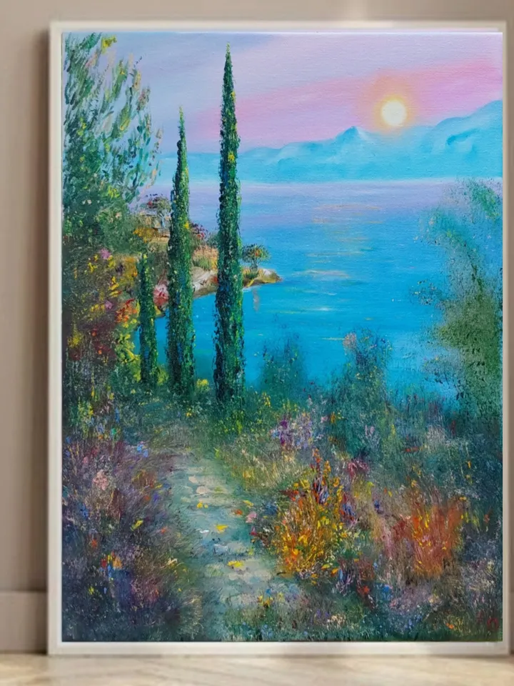 Seascape ○40х50cm (16х20inc)○My author's original painting ○Oil on canvas on a wide stretcher.