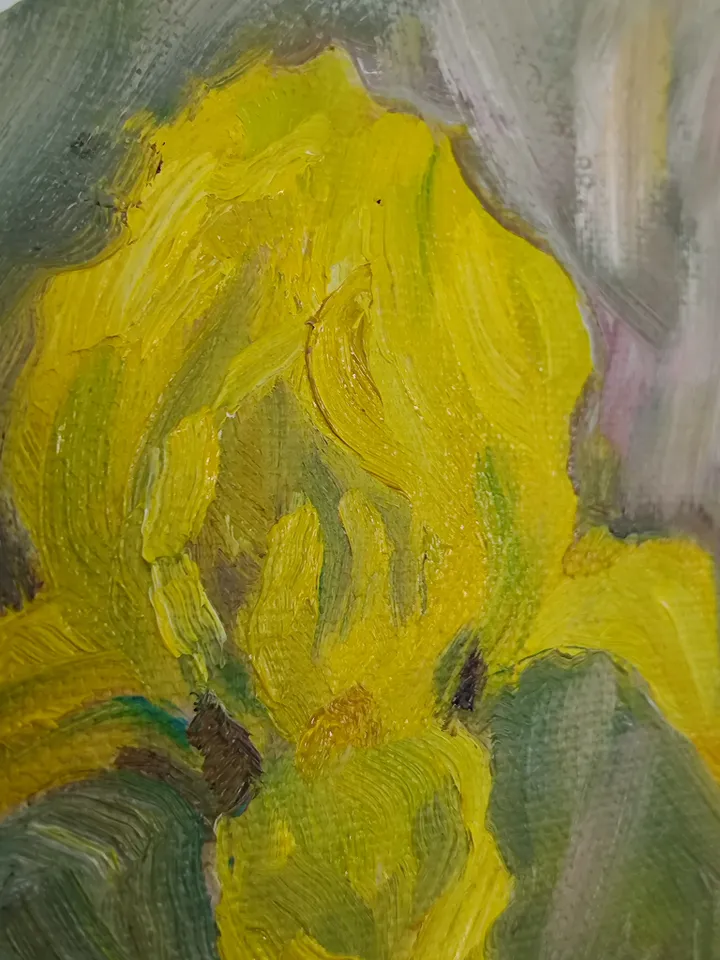 Irises original oil painting on canvas