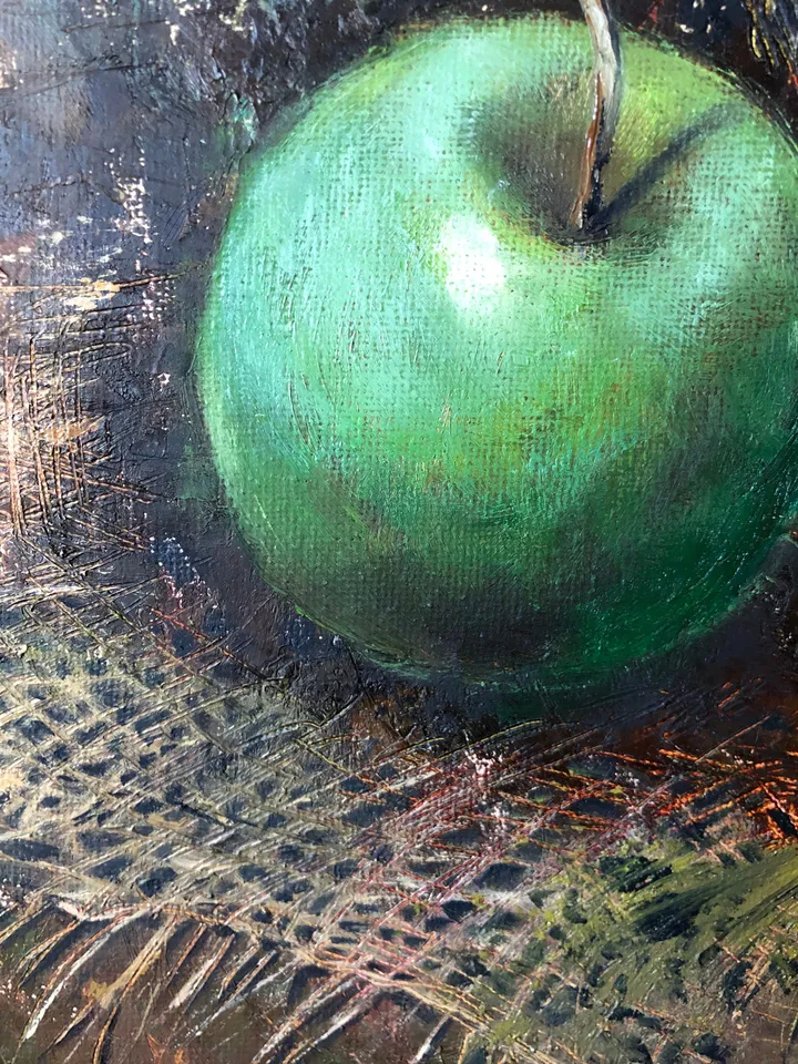 Apples Oil Painting Original Fruits Oil Painting Still life