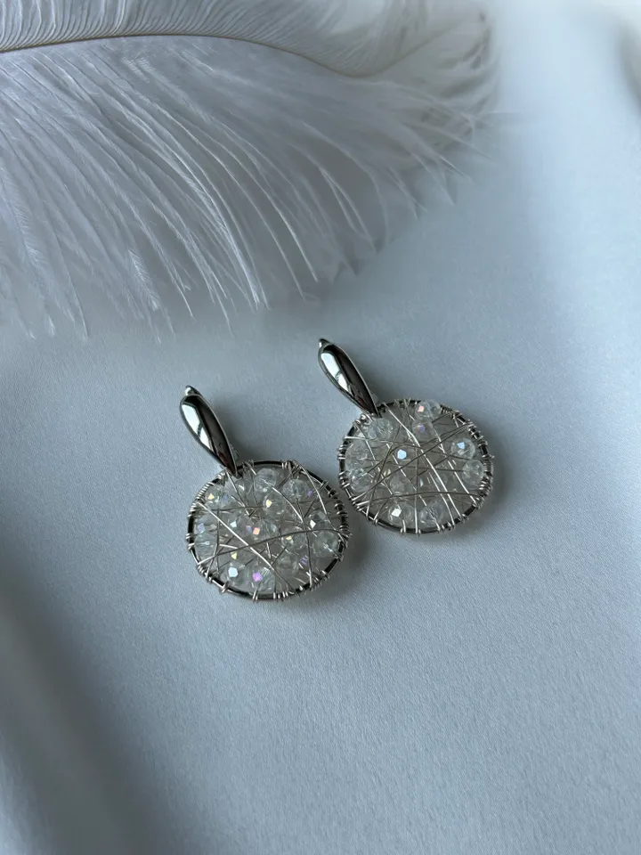 Wedding earrings, handmade earrings, bridal earrings, ready to ship