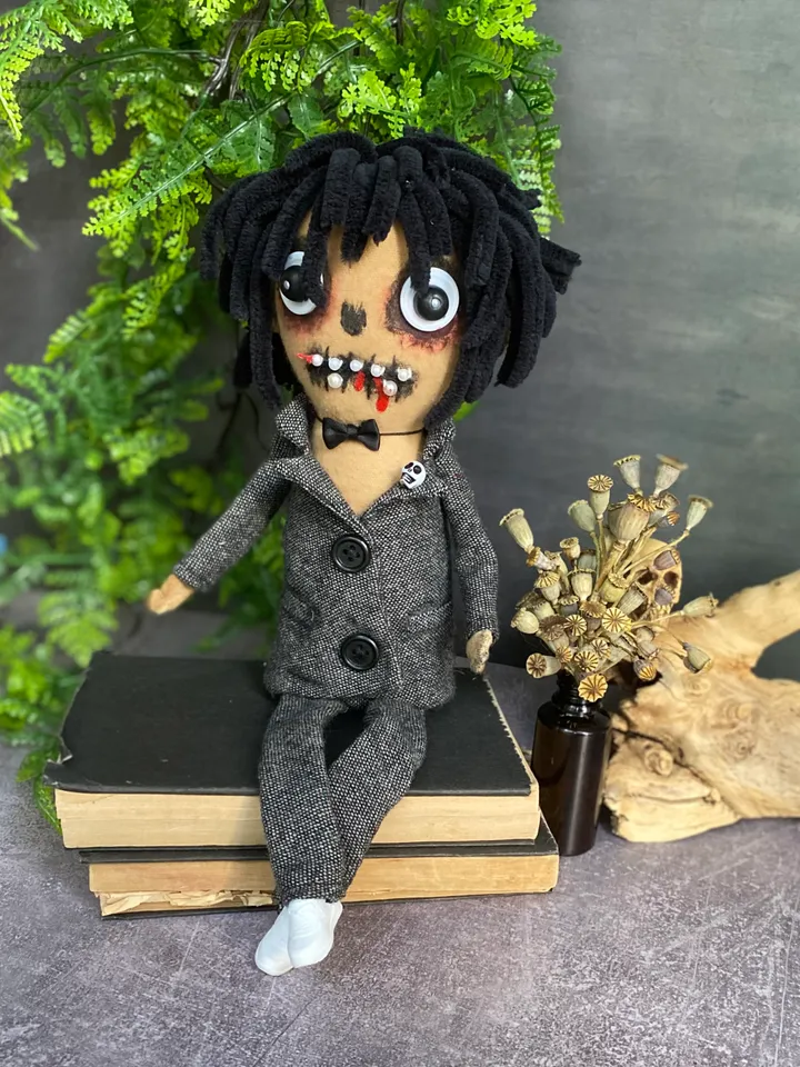 handmade halloween doll . boy doll . creepy cute doll