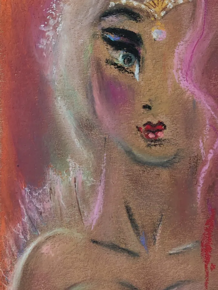Mermaid framed interior painting