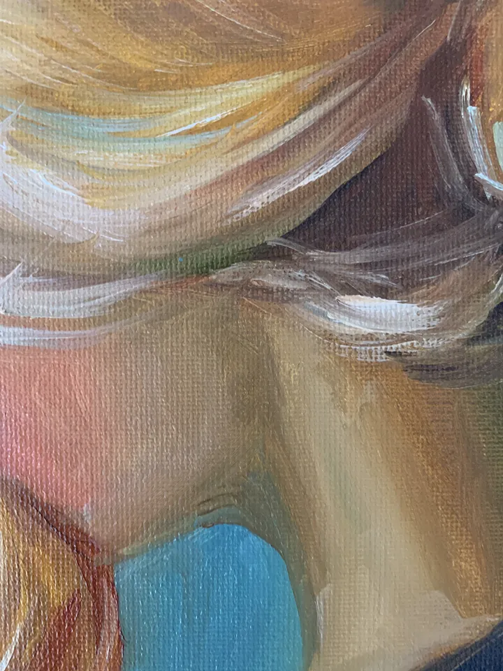 Mother and Child 8x8 inches by MyFoxyArt