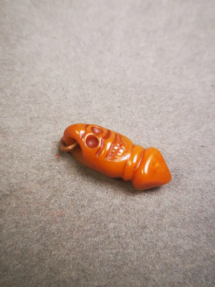 Gandhanra Tibetan Bone Carved Phurba Amulet, Ritual Implement Pendant