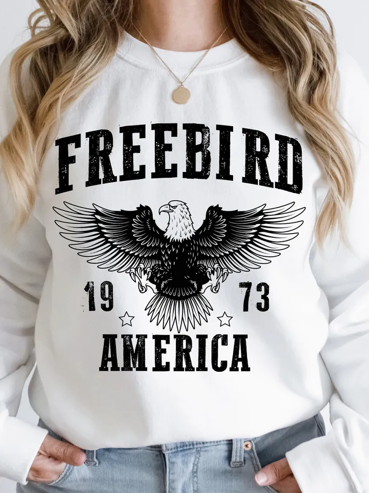 free bird america svg, eagle svg, rock & roll tshirt designs, classic southern rock band cut files, cricut / silhouette cutting files