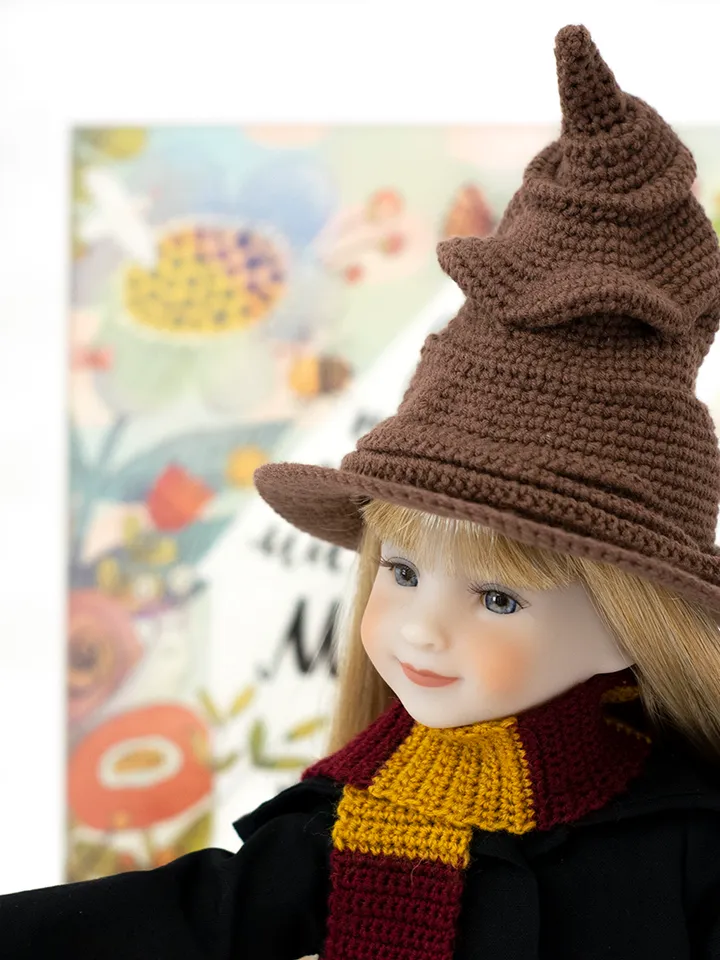 Gryffindor costume for Ruby Red Fashion Friends doll Harry Potter style for Halloween or Christmas, 14"-15" doll clothes