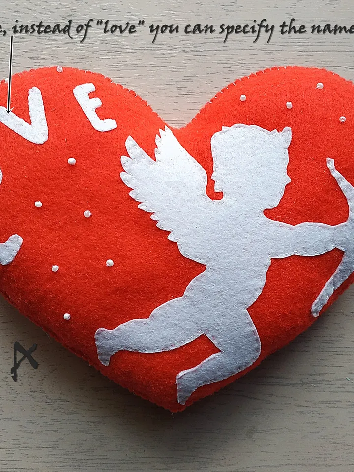 Valentines day pattern, felt pattern, felt heart pattern, heart ornament, Valentines day décor, Valentines day gift, felt sewing pattern PDF, Valentines ornament