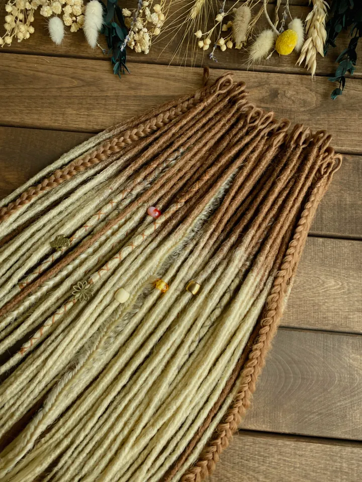 Honey brown to blonde ombre synthetic Se dreadlocks and braids, Ready to ship