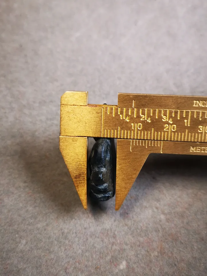 Gandhanra Hand Carved Tibetan Buddhist Amulet Pendant,Mani Jewel/Wish-Fulfilling Cintamani Badge, Nubro,made of Obsidian