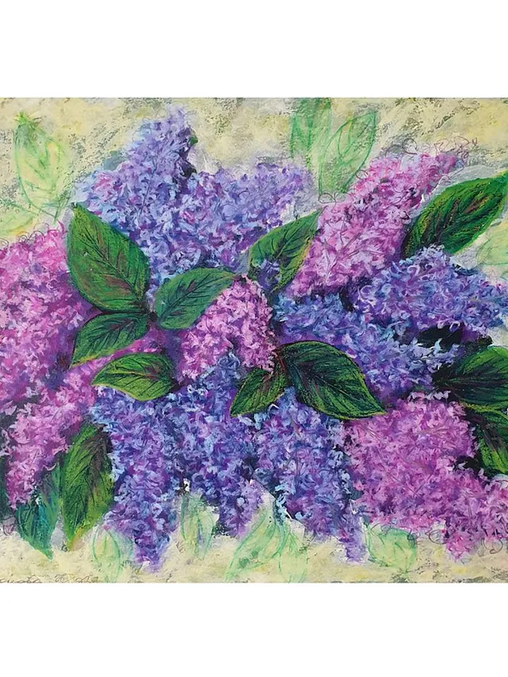 Lilac Painting Floral Original Art Flower Bouquet Wall Art Acrylic Painting