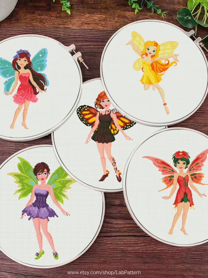 Magic fairy Cross stitch pattern | Embroidery Pattern | Instant Download | Embroidery Designs