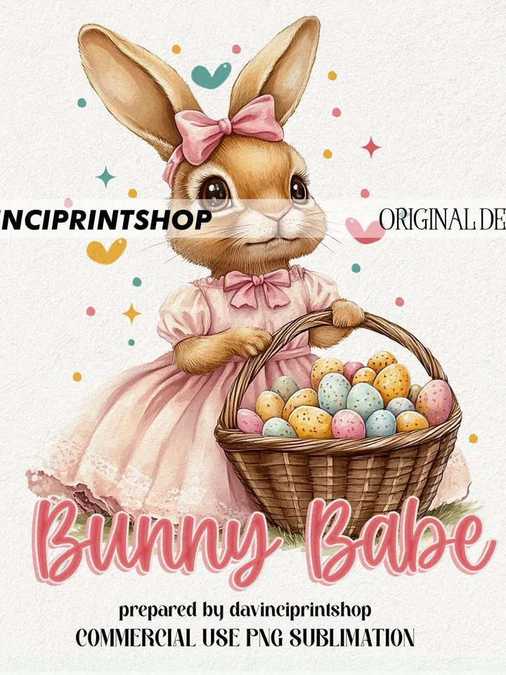 Bunny babe png, Babe png, Easter png, Kids png, Girls Easter png, Easter Sublimation designs downloads, Easter Bunny png, Cute Easter png