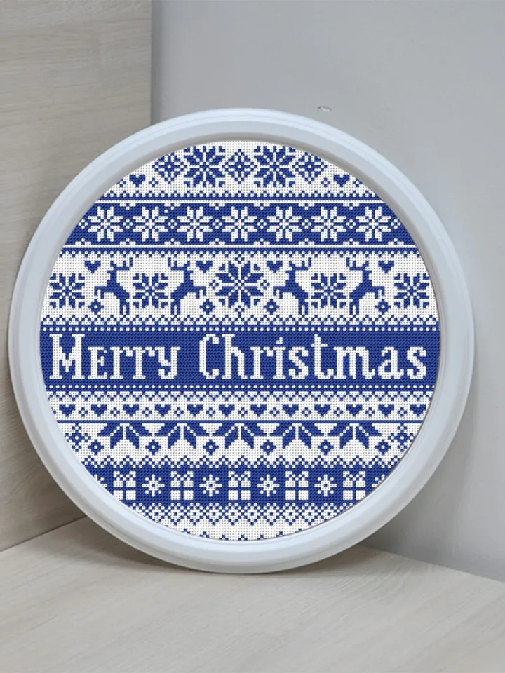 Nordic Christmas cross stitch pattern download PDF, Quaker sampler, Monochrome embroidery, Scandinavian Christmas ornament cross stitch #N73