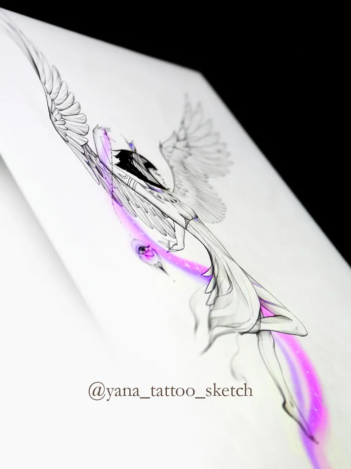 Goddess Isis Tattoo Design Outline Isis Egyptian Goddess Tattoo Idea Drawing, Instant download JPG, PDF, PNG