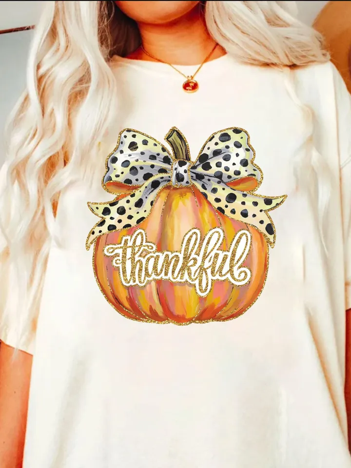 Colorful Coquette Gold Glitter Pumpkin Png Thankful Pumpkins Sublimation Png Trendy Thanksgiving Design Girly Fall Png Acrylic Brushstroke