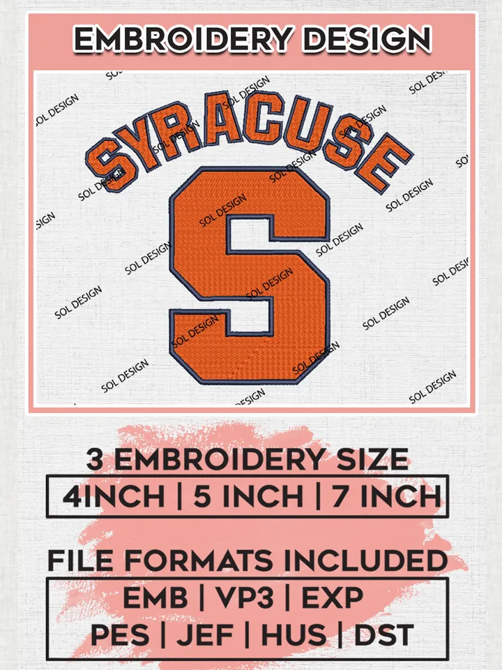 NCAA Syracuse Orange Team Word Logo embroidery designs, NCAA Syracuse Orange Logo Machine embroidery designs, NCAA Team Logo embroidery designs, NCAA Game Day Machine embroidery designs, Digital Download