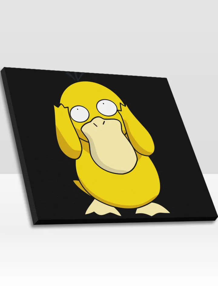Psyduck Frame Canvas Print, Wall Art Home Decor Poster