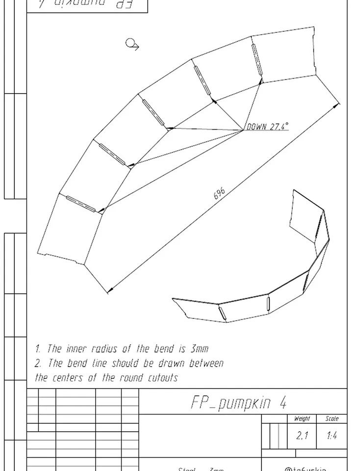 Welding Project Plans Drawings Fire Pit Halloween (DXF, PDF)