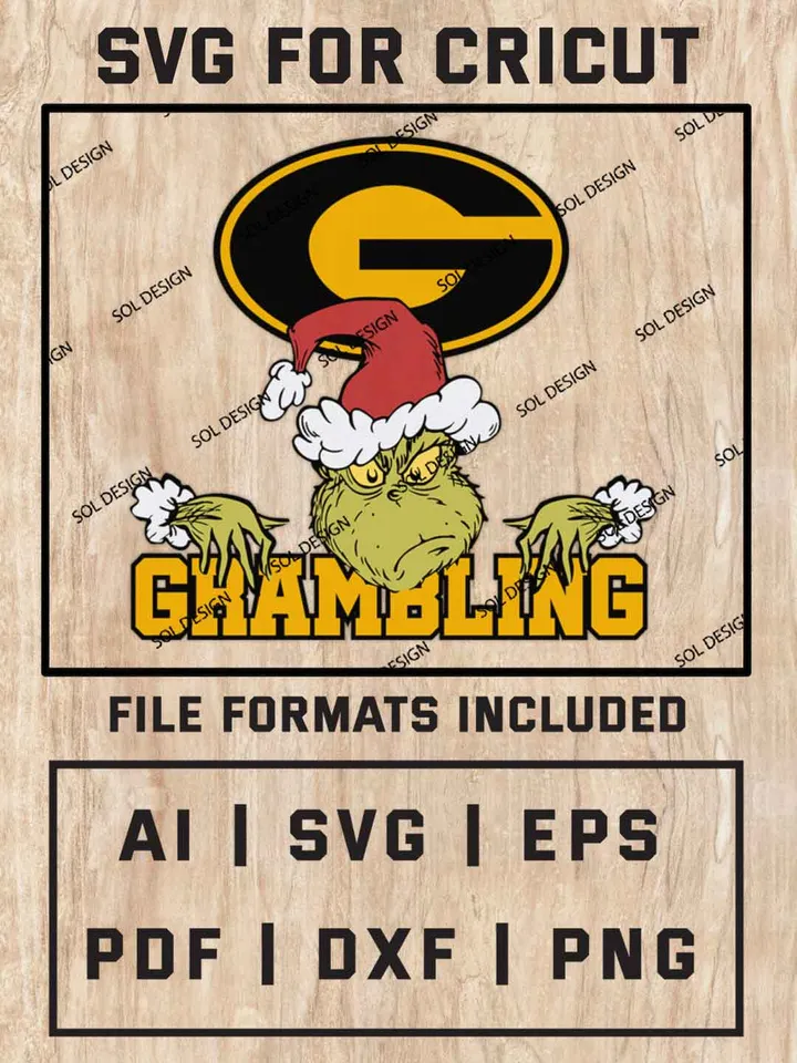 Grinch Grambling Tigers SVG, NCAA SVG Design, NCAA Grambling Tigers SVG, NCAA Tigers Cricut, Christmas Svg, Grinch svg, Digital Download